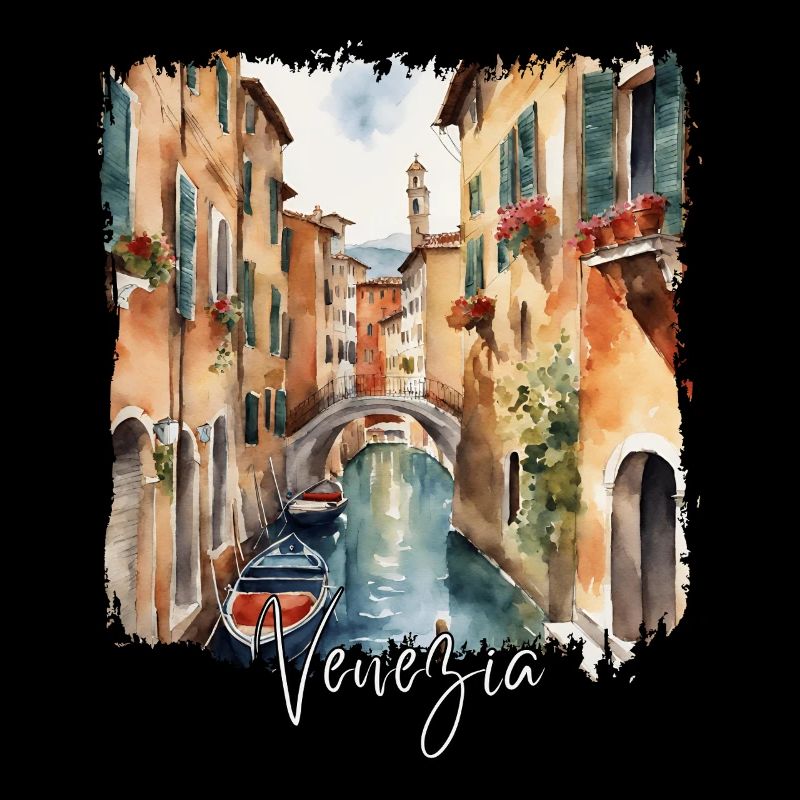 Venedig Aquarell, Ich liebe Venedig