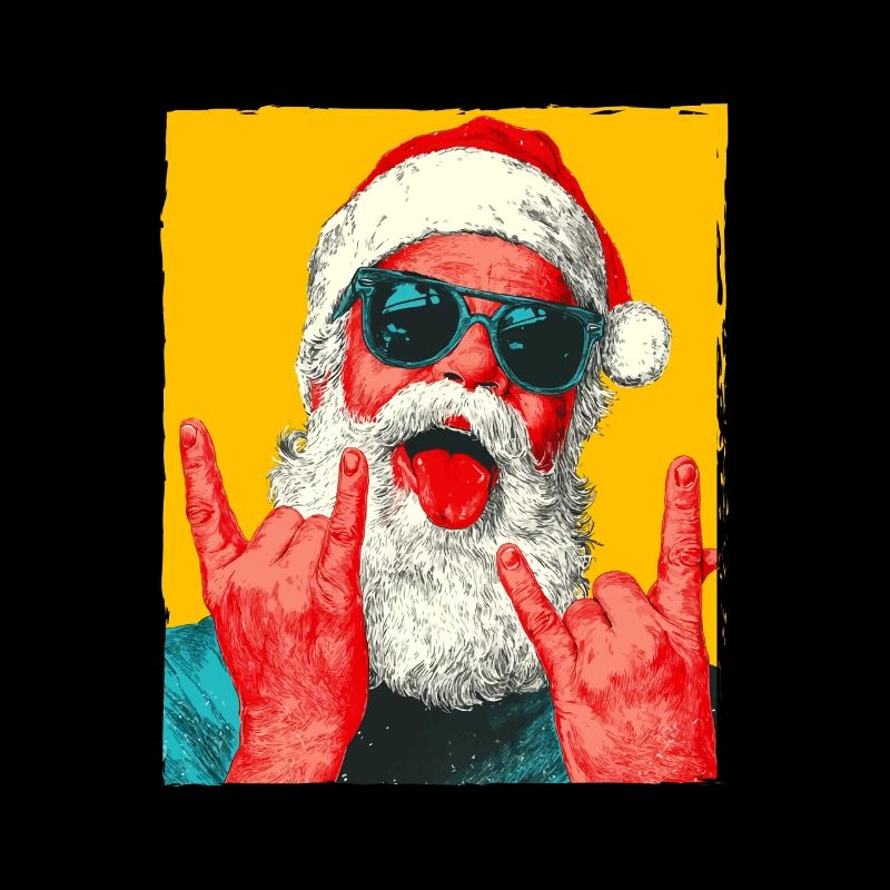 Weihnachtsmann Party Pop Art Weihnachten