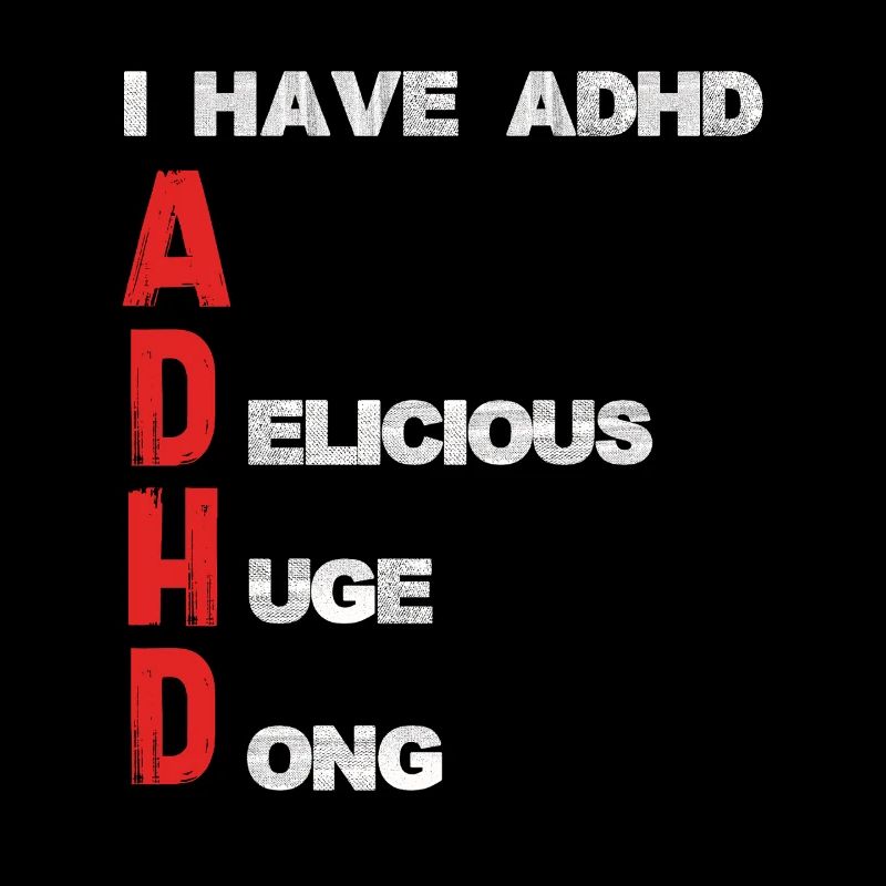 ADHD Schriftzug Vertikale Akzente