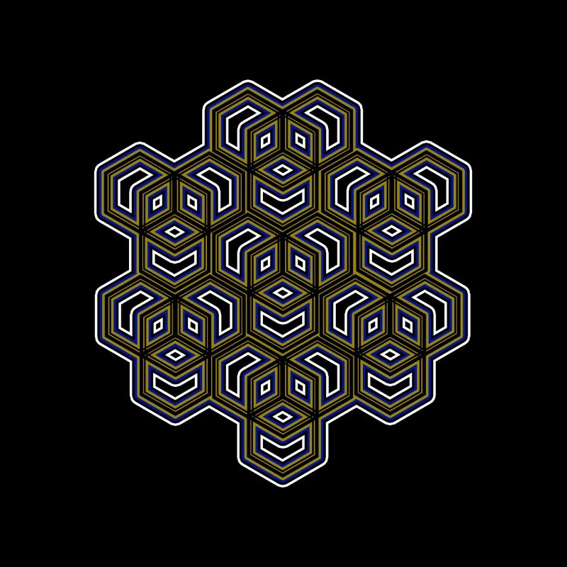 Hexagon Geometry Pattern Goa Yoga Sport Meditation