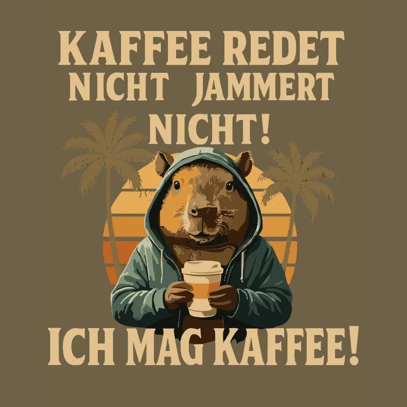 Capybara Coffee Saying Retro