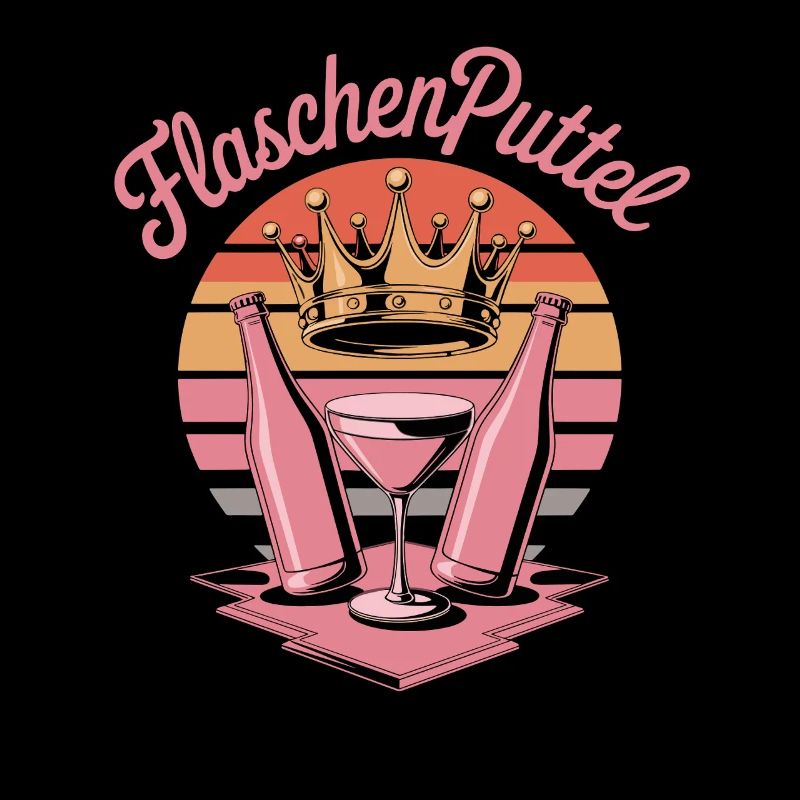  FlaschenPuttel Krone Cocktail Retro Party JGA