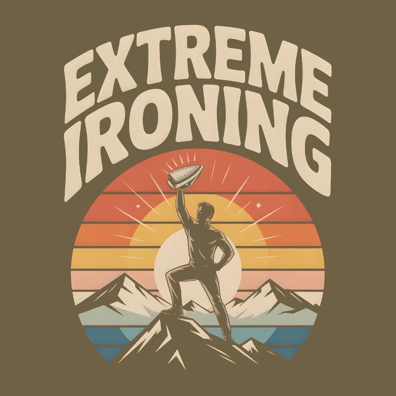 Extreme Ironing Bergsteigen