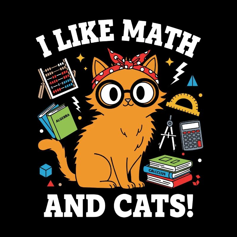 J’aime les maths et le professeur de motifs drôles des chats