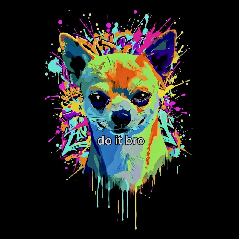 Chihuahua Graffiti Pop Art