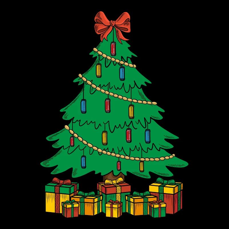 Funny Harmonica Player Christmas Tree Harmonica