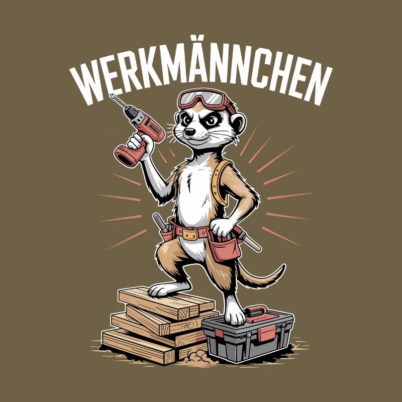 Erdmännchen Echter Heimwerker Mann Handwerker