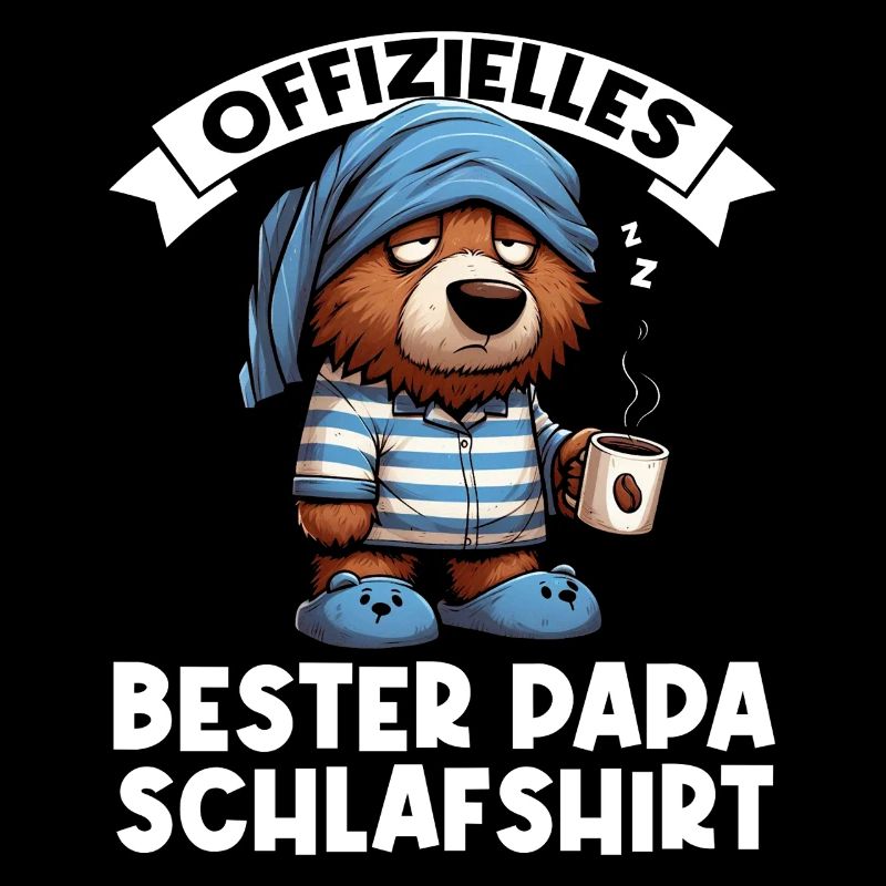 Offizielles Bester Papa Schlafshirt Bär