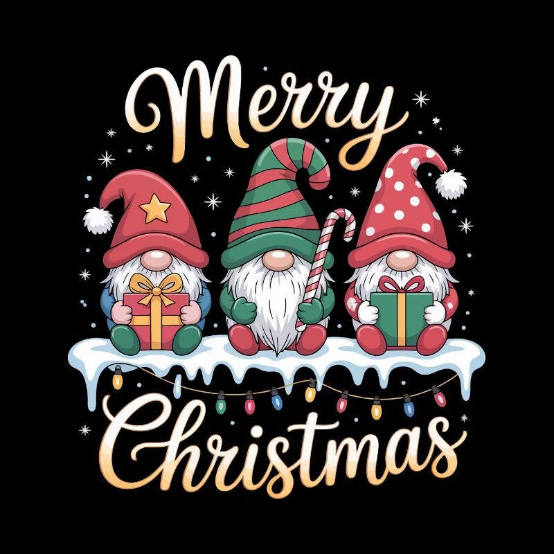 Nain de jardin festif mignon Joyeux Noël