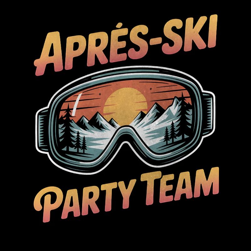 Après Ski Mountains Party Team Ski Goggles