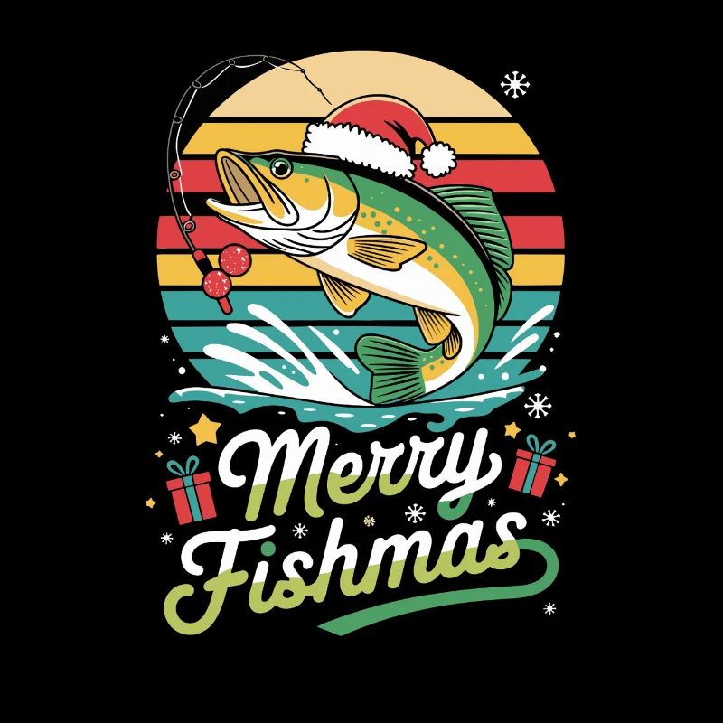Joyeux Fishmas, carpe de Noël drôle pour