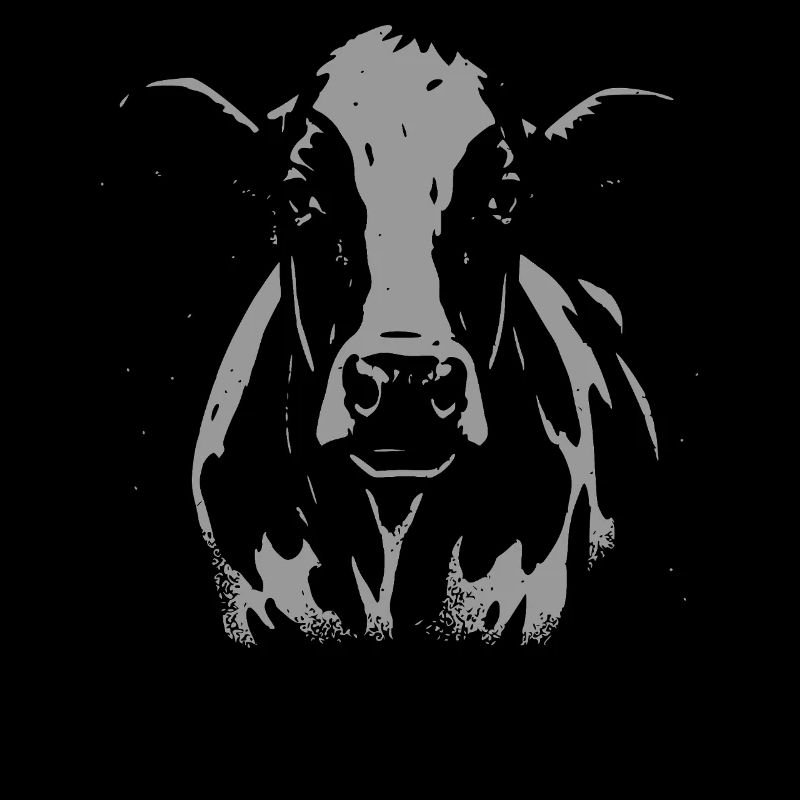Kuhkopf Silhouette – Starkes Farm Design