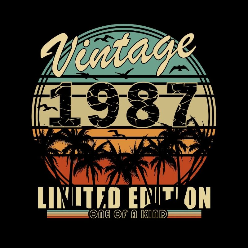 Vintage 1987 Limited Palm Tree Sunset