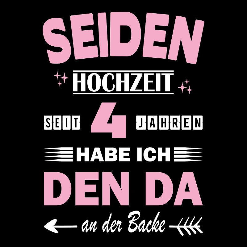 Seidenhochzeit 4. Hochzeitstag Jahrestag Ehefrau
