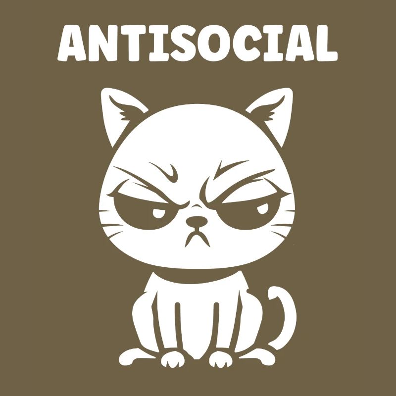 Antisozialer Schwarz-Weiß-Chat