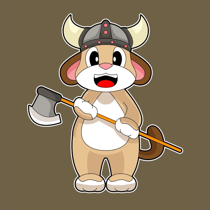 Hund Vikinger Axt