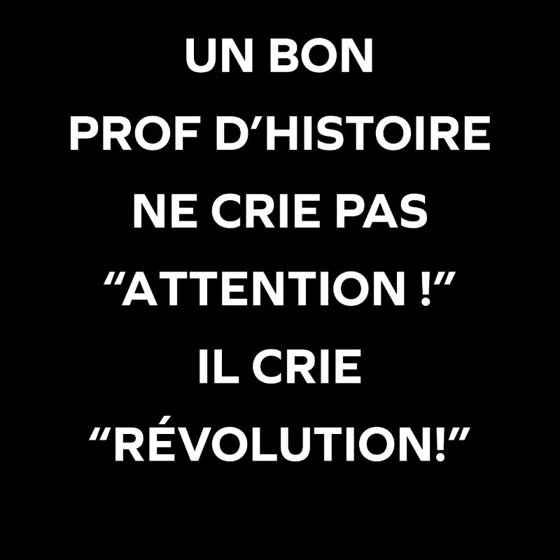 Prof d'histoire crie Révolution
