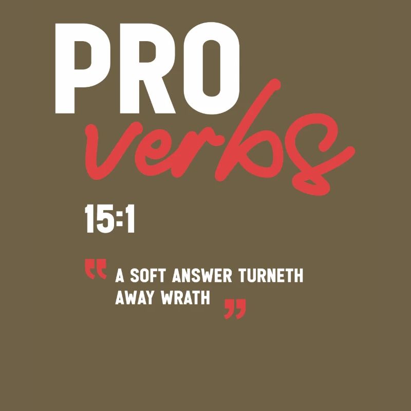 A Soft Answer Turneth Away Wrath Proverbs 15:1 