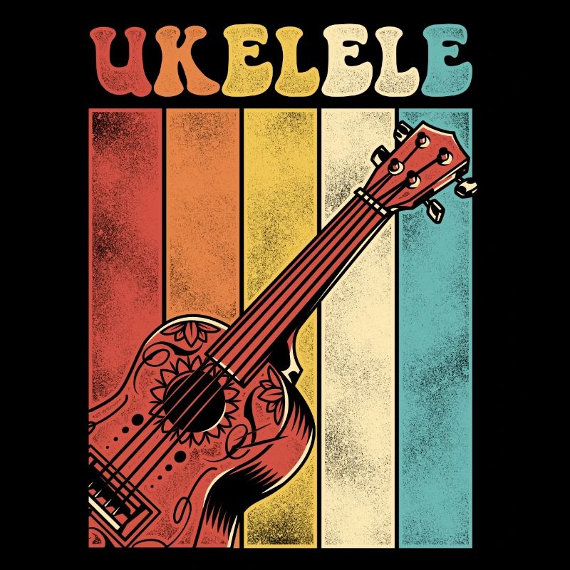 Hawaiian Ukulele Uke Retro Vintage