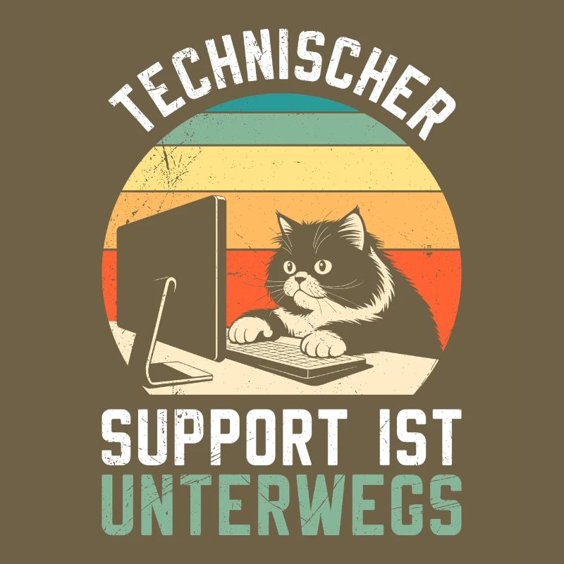 Computer TECHNISCHER SUPPORT IST UNTERWEGS LUSTIG