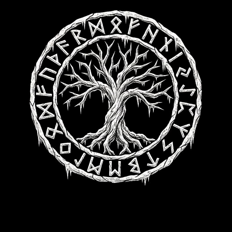 Yggdrasil Rune Circle - World Tree Futhark