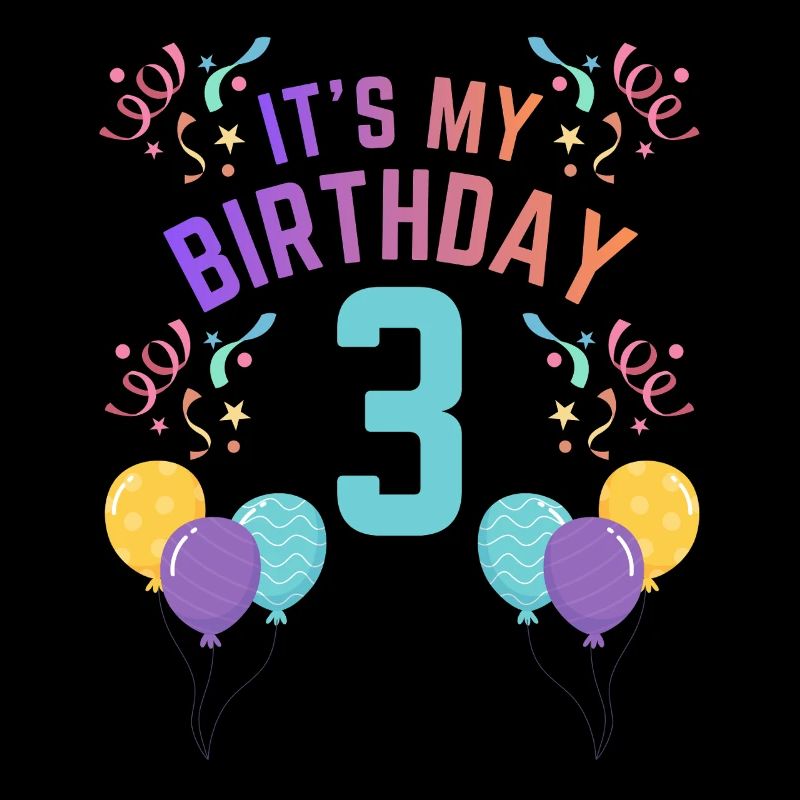 3 Jahre Mädchen It’s My Birthday Kinder Geburtstag