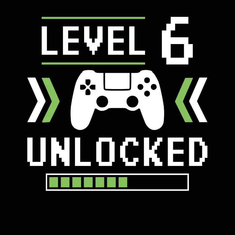 6. Geburtstag 6 Jahre Level 6 unlocked Geschenk