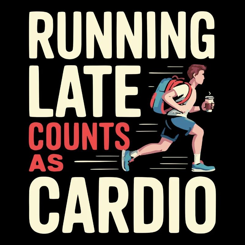 Running Late Counts As Cardio Humor Design