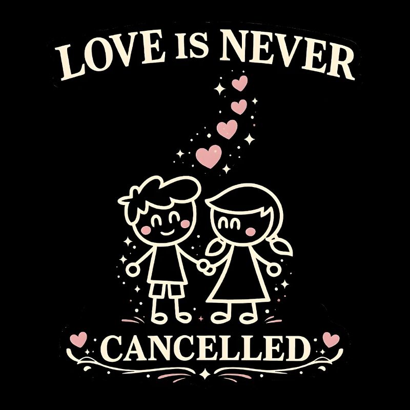 Love is never cancelled: Romantisches Paar Design
