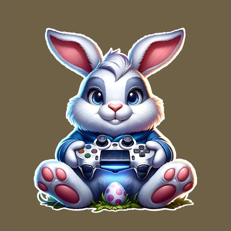 Joueur de Jeux de Lapins de Pâques