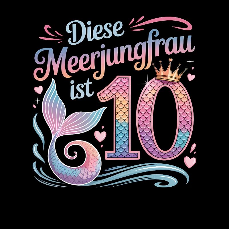 Diese Meerjungfrau Ist 10 Mädchen 10. Geburtstag