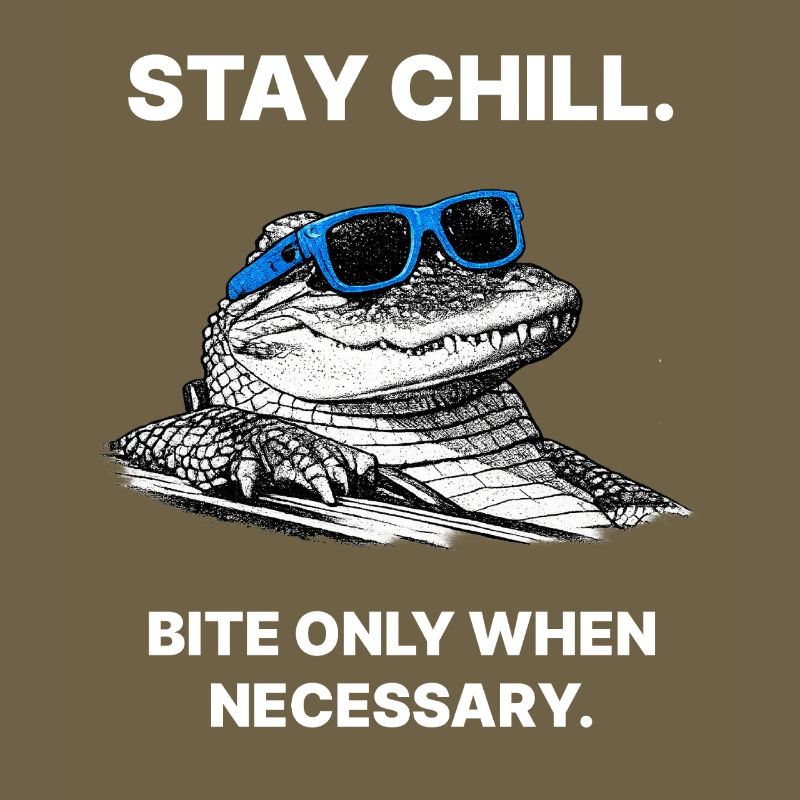 Stay Cool – Conception de mèmes Cool Alligator