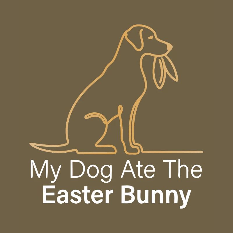 My Dog Ate the Easter Bunny Funny Easter Design