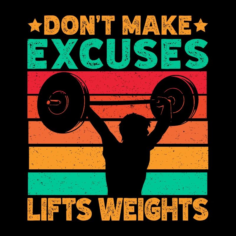 Fitness Motivation Bodybuilder Don ́t Make Excuses