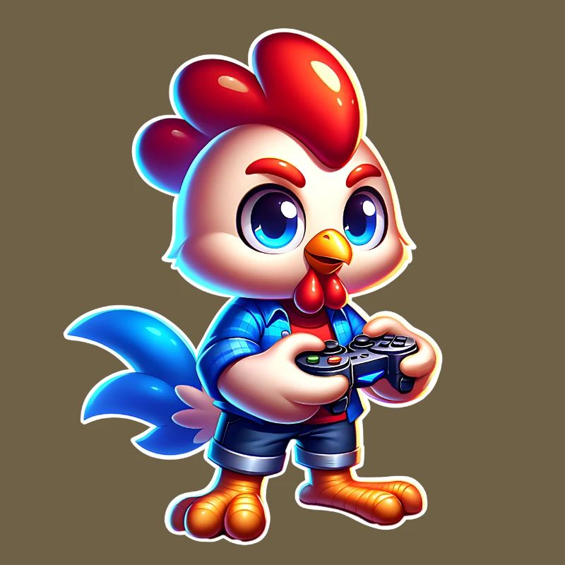 Gaming Chicken with Controller
