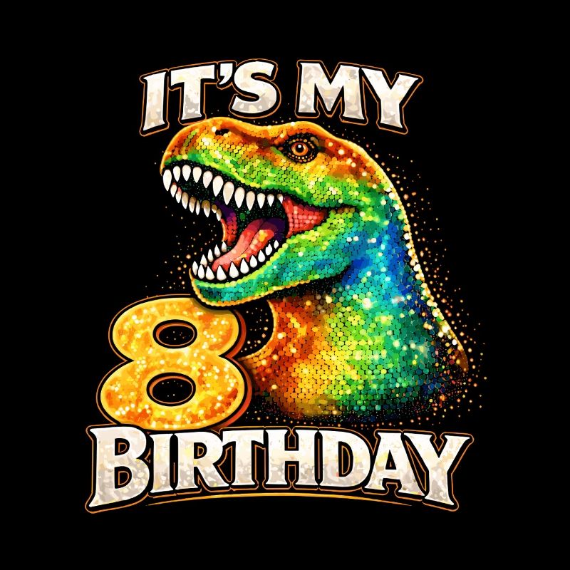 Its My 8 Geburtstag Bunter Dino