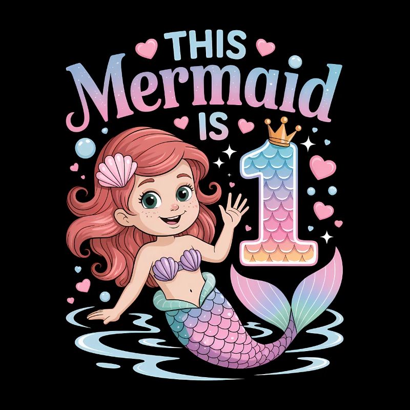 Mermaid 1st Birthday 1 Year
