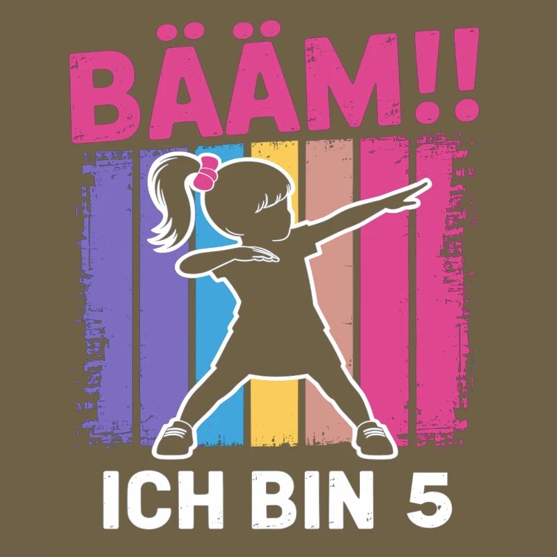 Bääm Ich bin 5 Dabbing Mädchen 5. Geburtstag