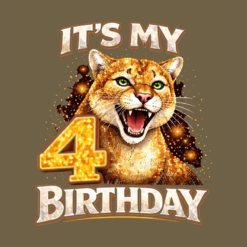C’est mon 4e anniversaire léopard Kinder Geburtstag