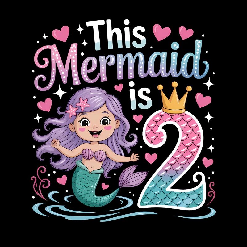 Mermaid 2nd Birthday 2 Years
