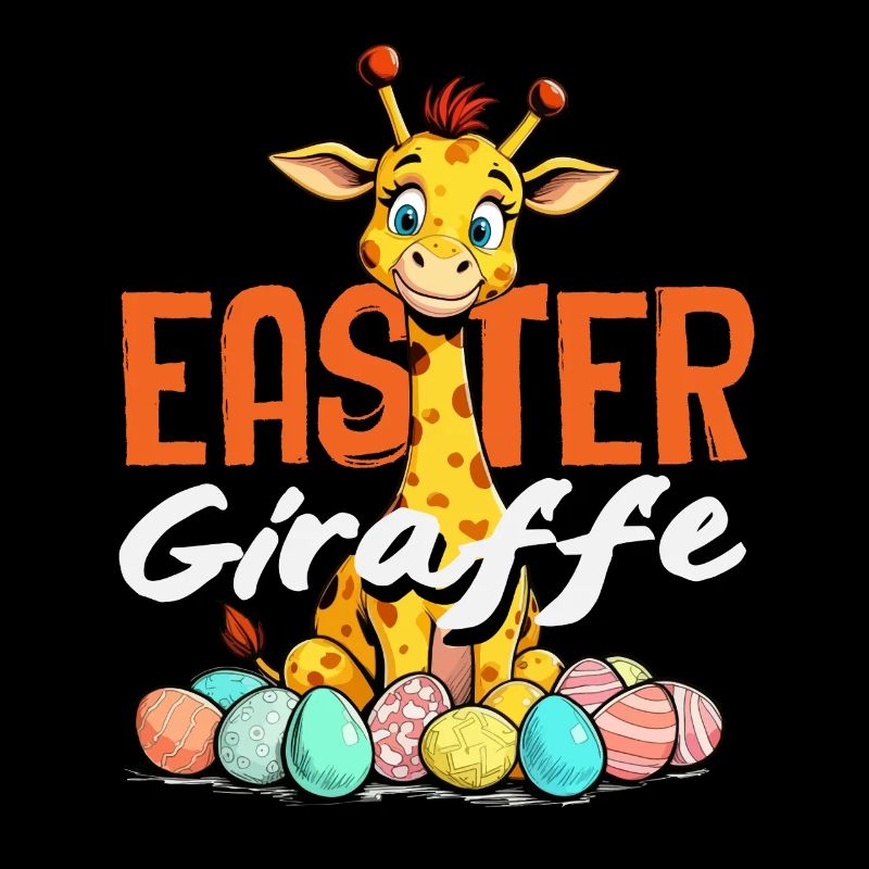 Frohe Ostern Giraffe Ostereier Süß