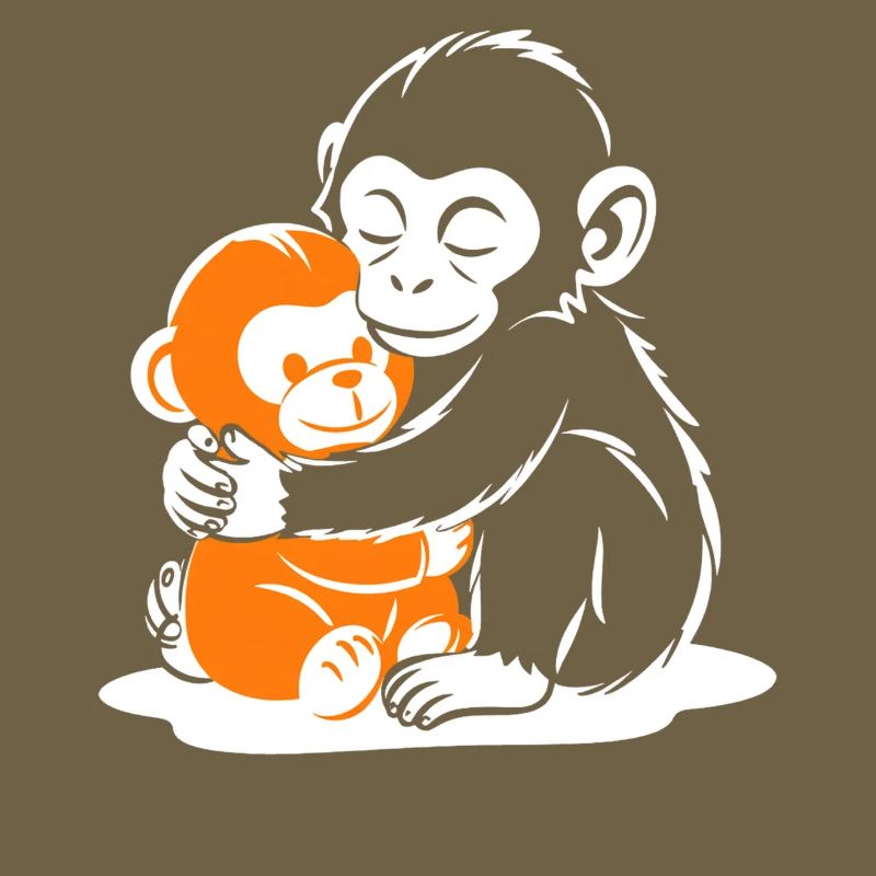 Hugging Monkey Duo