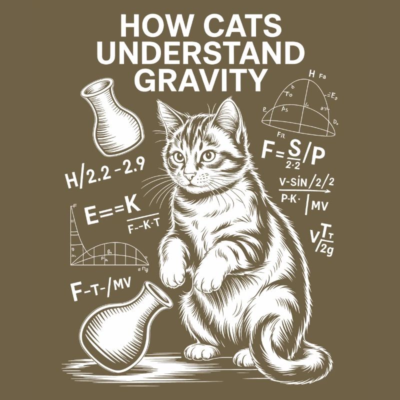 Dictions de chats de physique Blague de maths Cadeau de physique