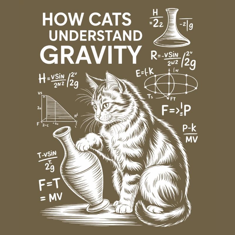 Dictions de chats de physique Blague de maths Cadeau de physique