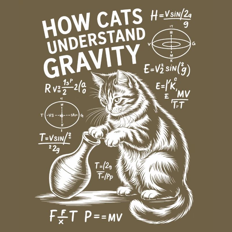 Dictions de chats de physique Blague de maths Cadeau de physique