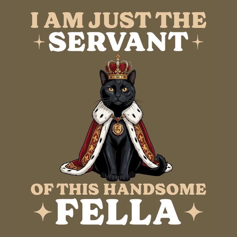 Roi Chat Noir Propriétaire de Chat Serviteur