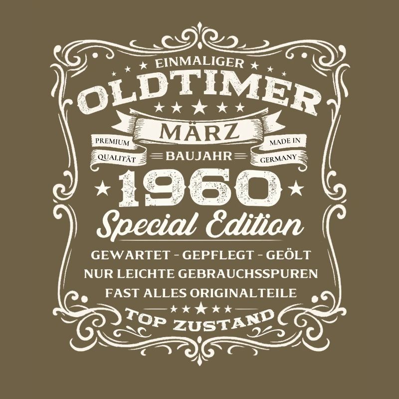 66. Geburtstag Geschenk Mann Oldtimer März 1960
