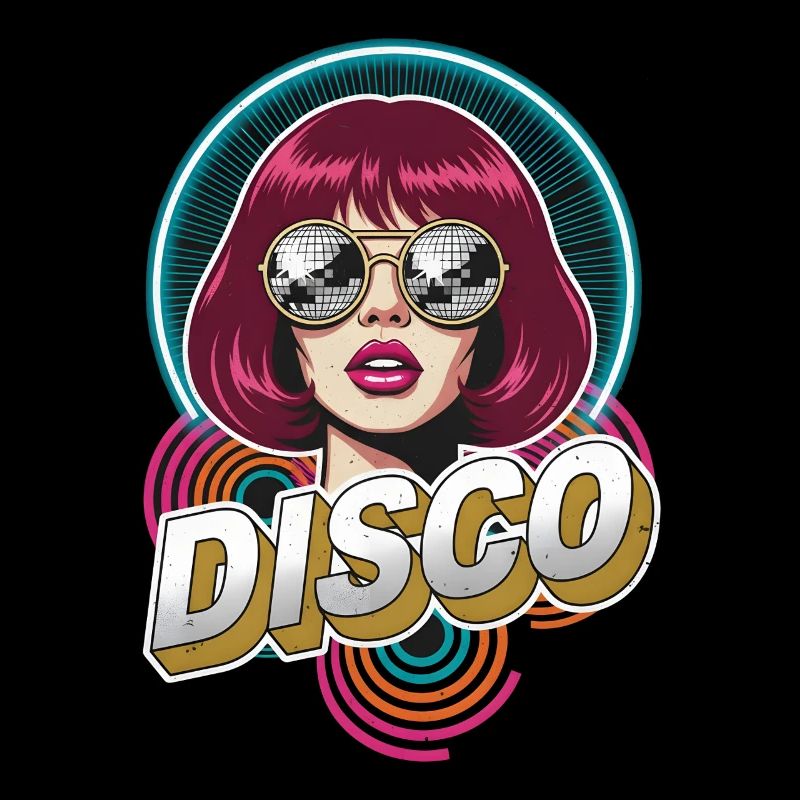 Disco Diva Neon Pop Art 70s Funk Afro Soul Retro