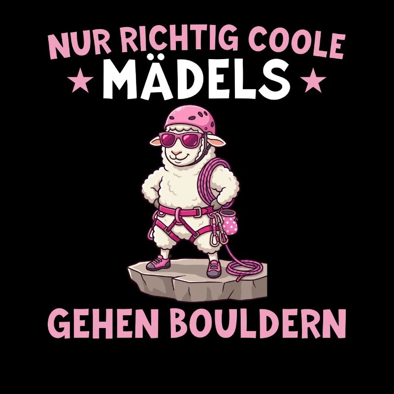 Bouldern Schaf Coole Mädels Klettern Geschenk