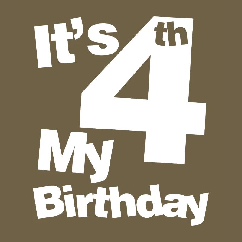 Graphisme en caractères gras pour son 4e anniversaire